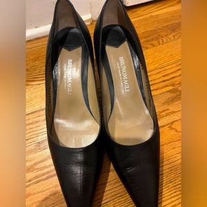 Bruno Magli leather pointy toe heels